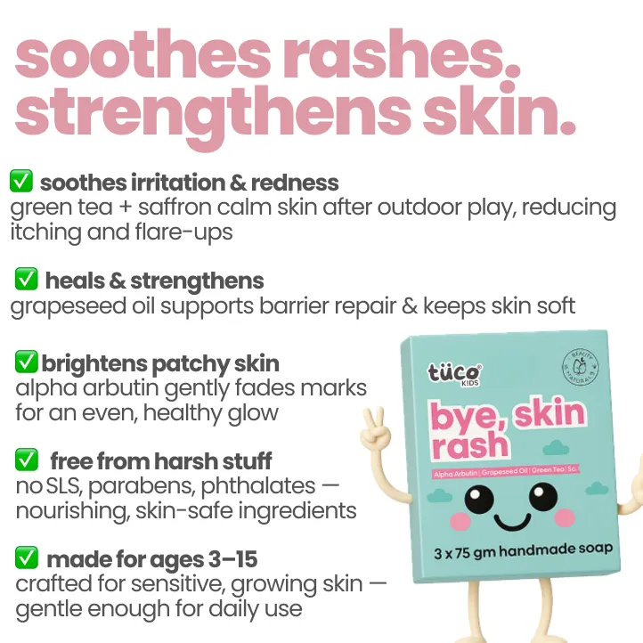 Bye, skin rash natural soap for kids - 3x75g - Image 2