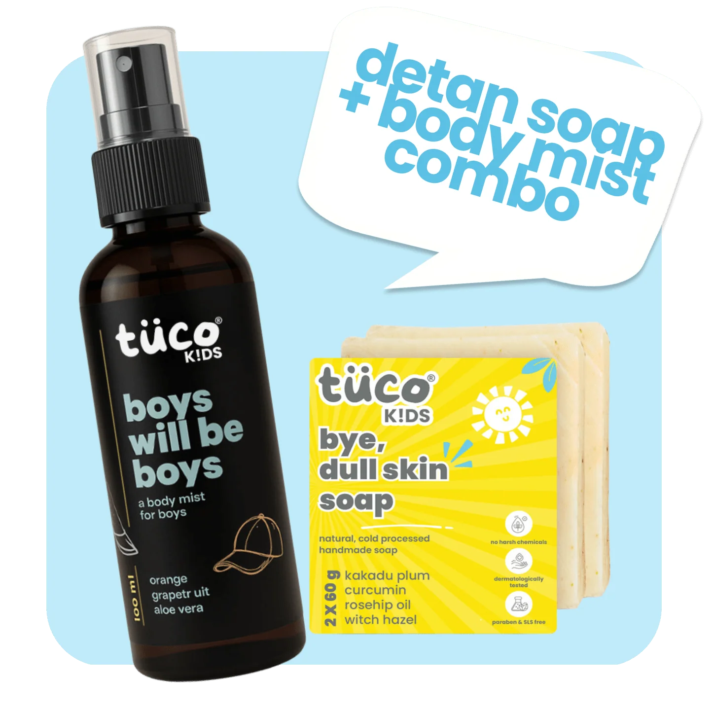 detan soap + body mist combo for boys