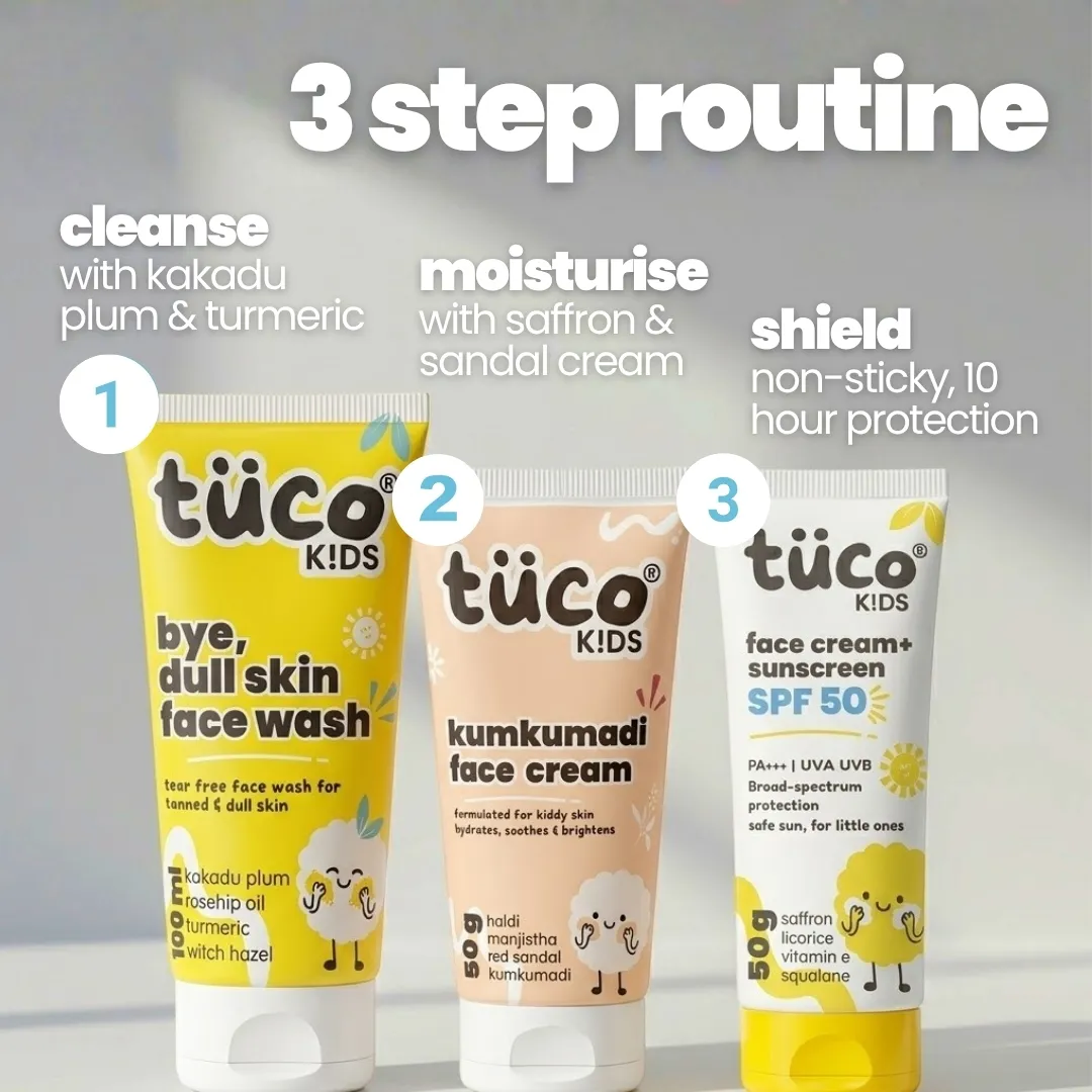 Dull Face Kit: Kumkumadi Face Cream + Face Wash + Sunscreen SPF 50! - Image 5