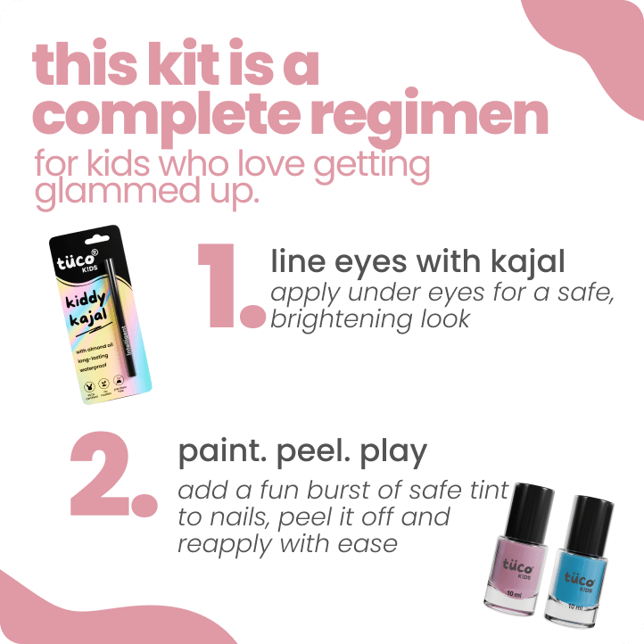 nontoxic makeup kit for kids- Nail Paint + Kajal - Image 3