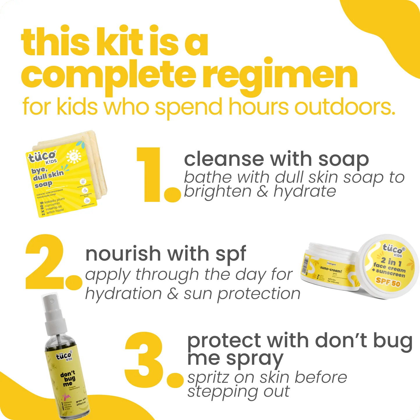 Outdoor Play giftpack : Sunscreen + Dull Skin Soap + Mosquito Repellent Spray - Image 3