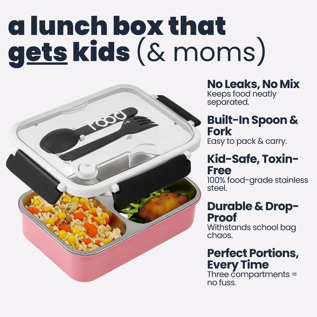 Tuco Kids 3 Compartment Bento Lunch Box. - Image 15