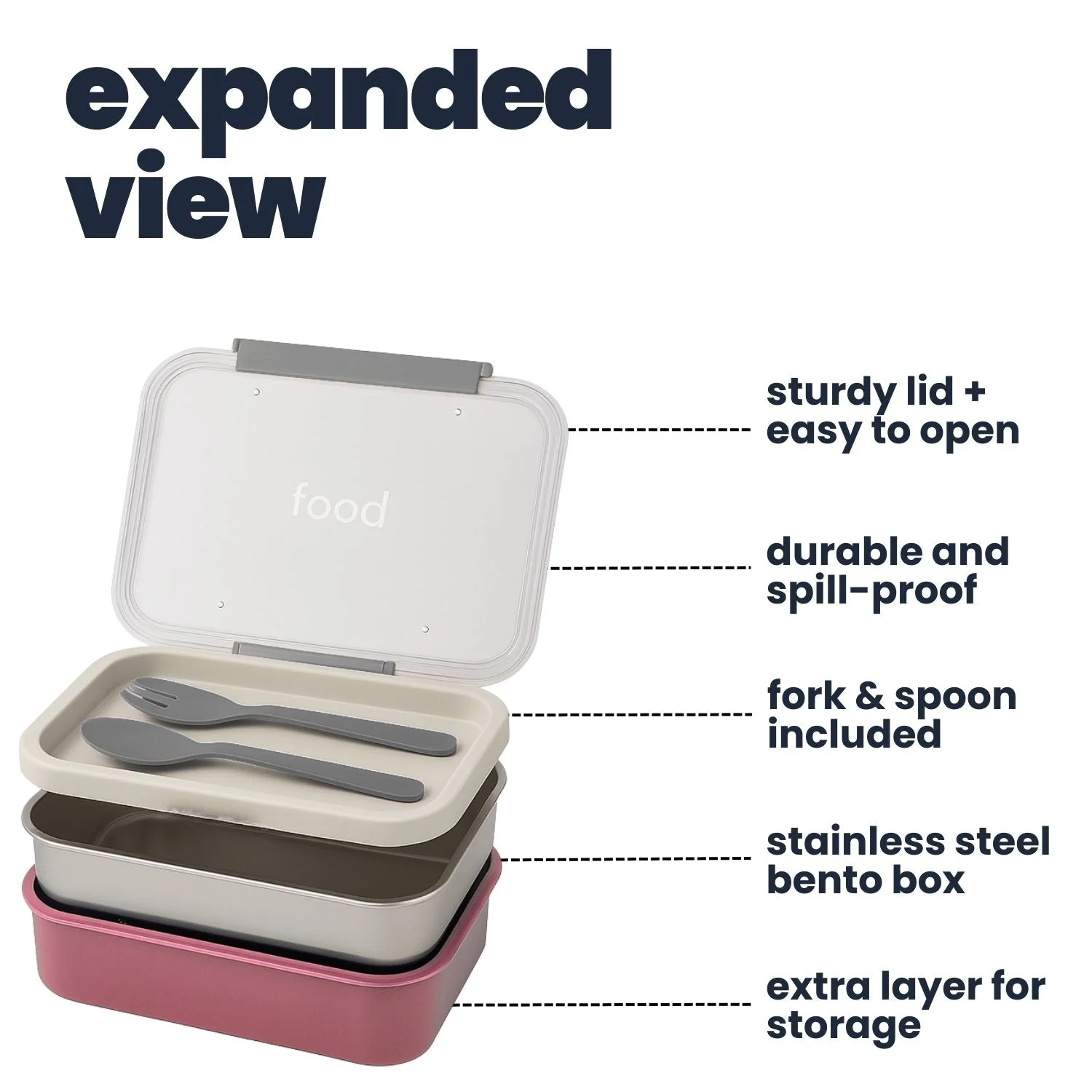 Tuco Kids 3 Compartment Bento Lunch Box. - Image 20