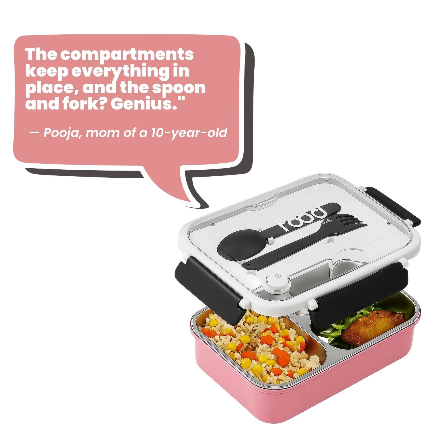Tuco Kids 3 Compartment Bento Lunch Box. - Image 23