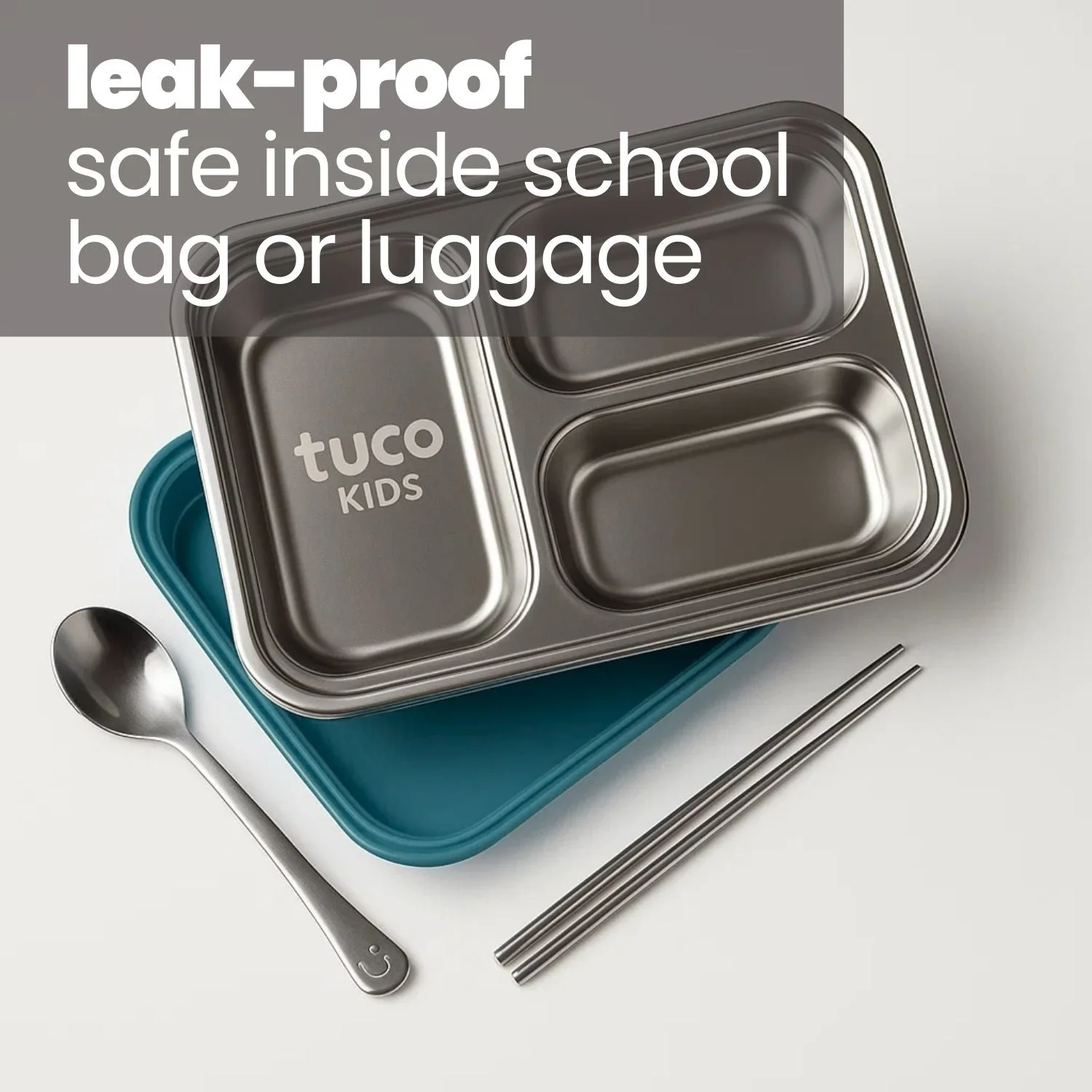 Tuco Kids 3 Compartment Bento Lunch Box. - Image 8