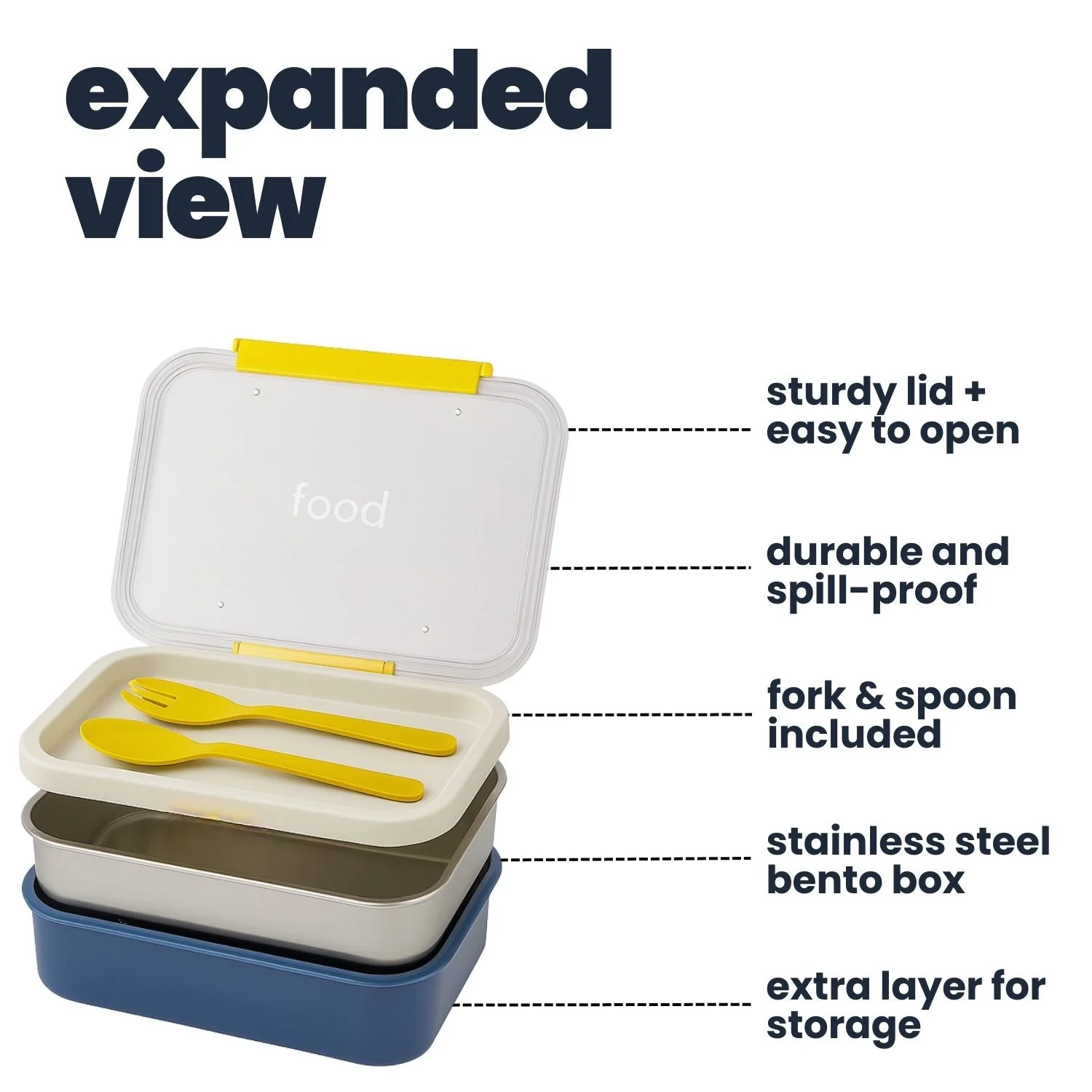 Tuco Kids 3 Compartment Bento Lunch Box. - Image 9